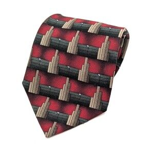 Grateful Dead 1996 Vintage The MeadowlandsNinth Set Burgundy Red Tie